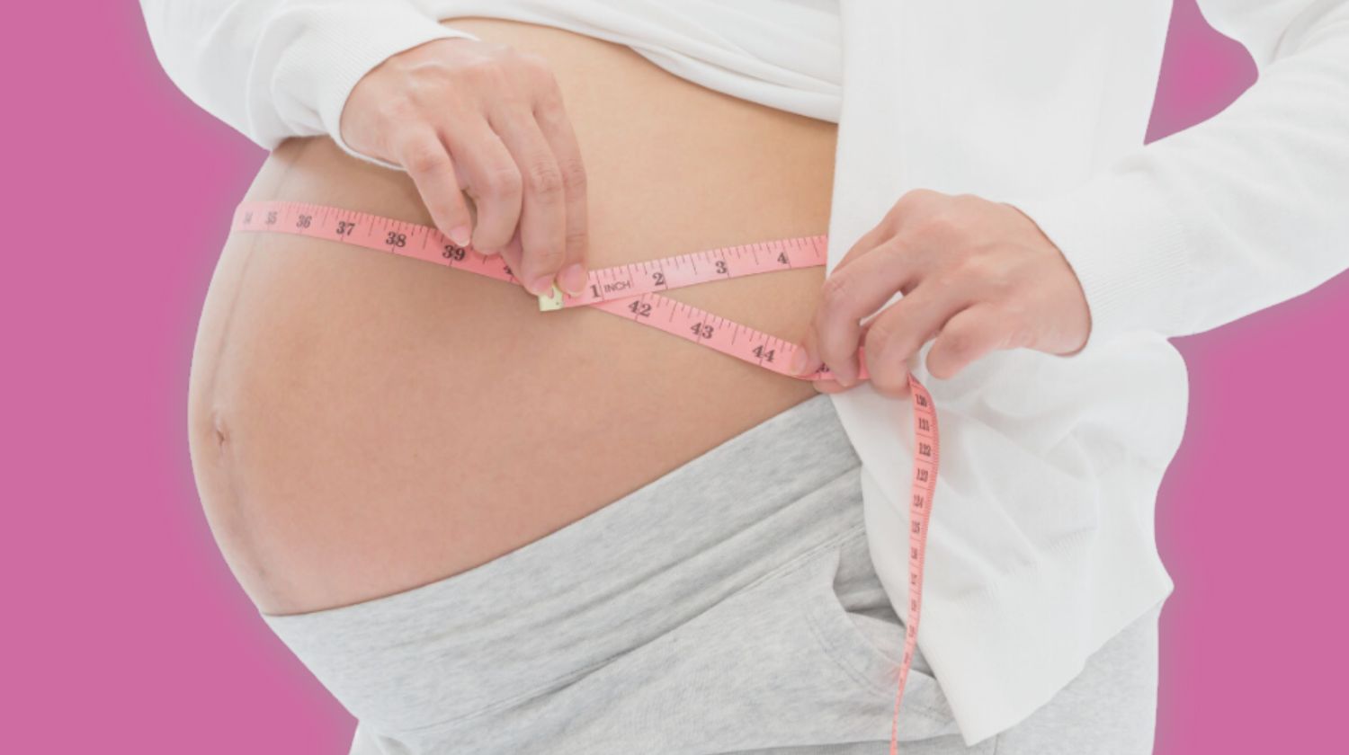 Trudnica meri obim stomaka
