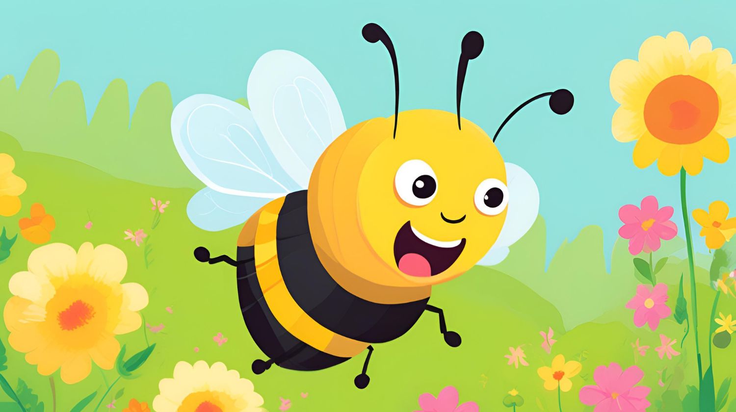 Ilustracija bumbara na livadi