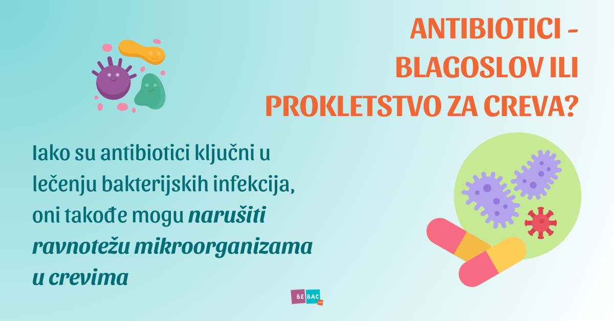 ilustracija bakterija i antibiotika