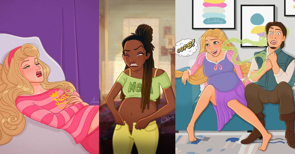 Trudničke muke kroz ilustracije Diznijevih princeza