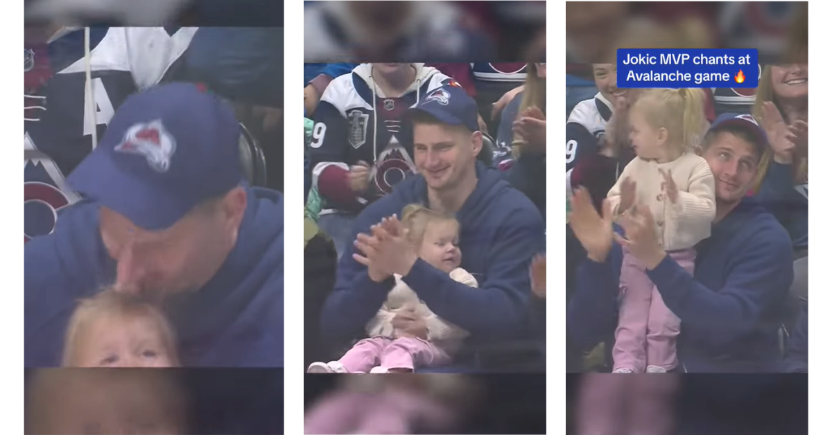 Nikola Jokić sa ćerkom Ognjenom na hokejaškoj utakmici u Denveru