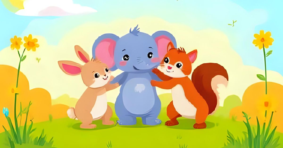 Zec, slon, i veverica zajedno