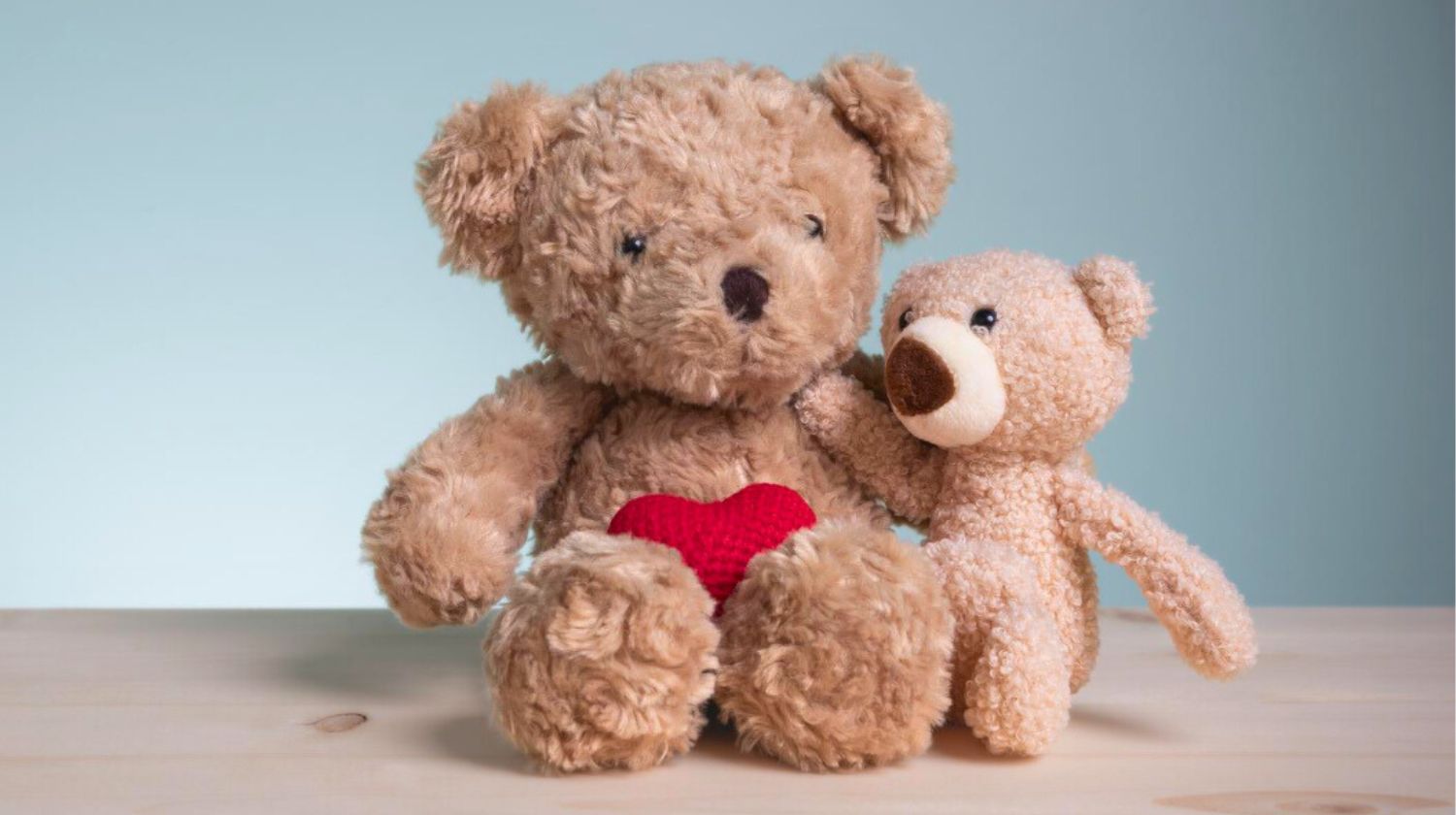 Plišani meda grli malog plišanog medu