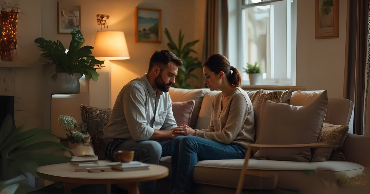 Žena teši depresivnog muža