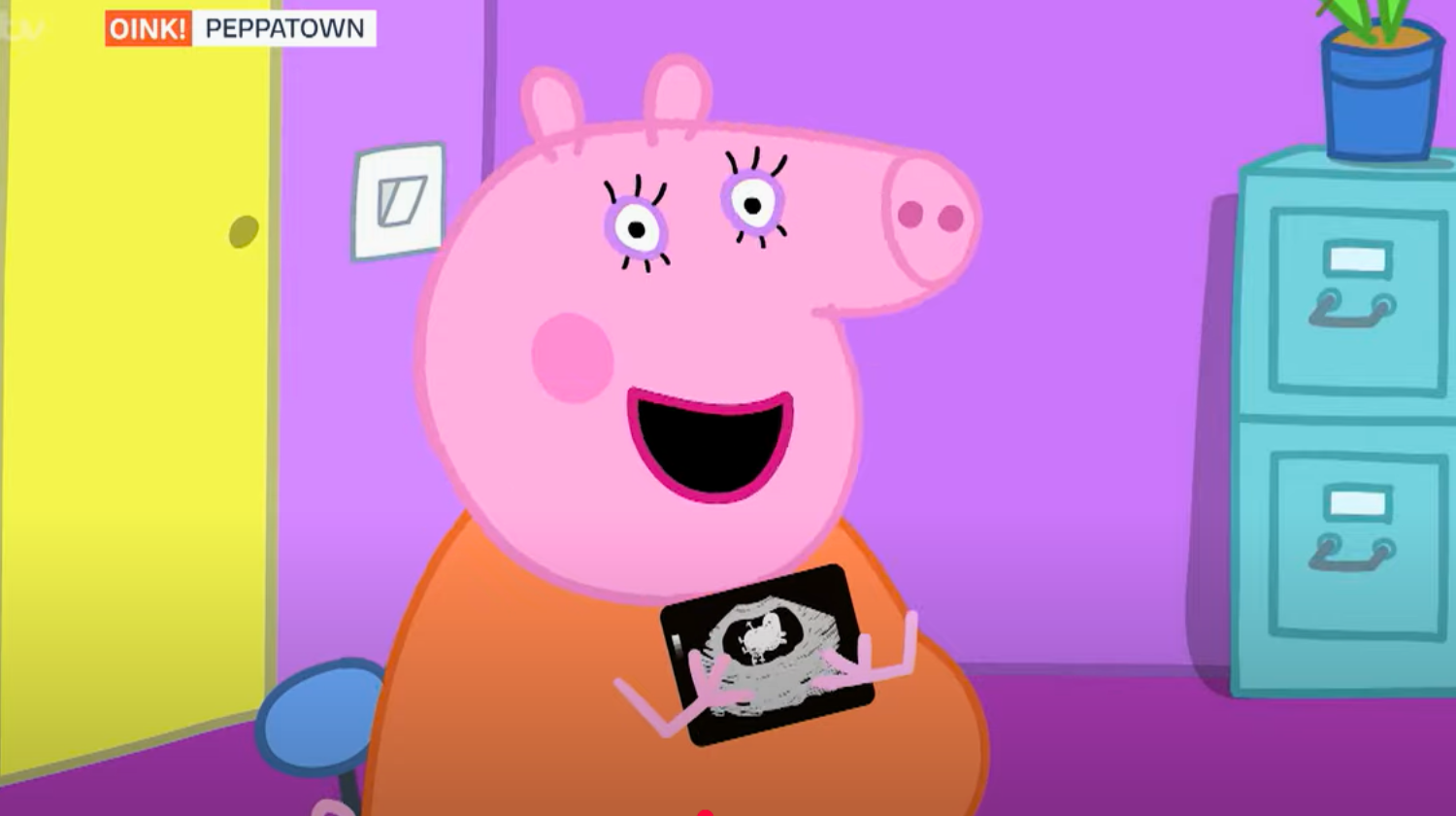 Mama Prase drži UZ snimak bebe