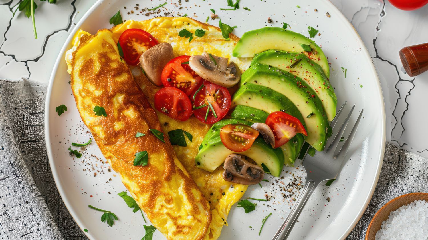 Omlet sa povrćem i avokadom