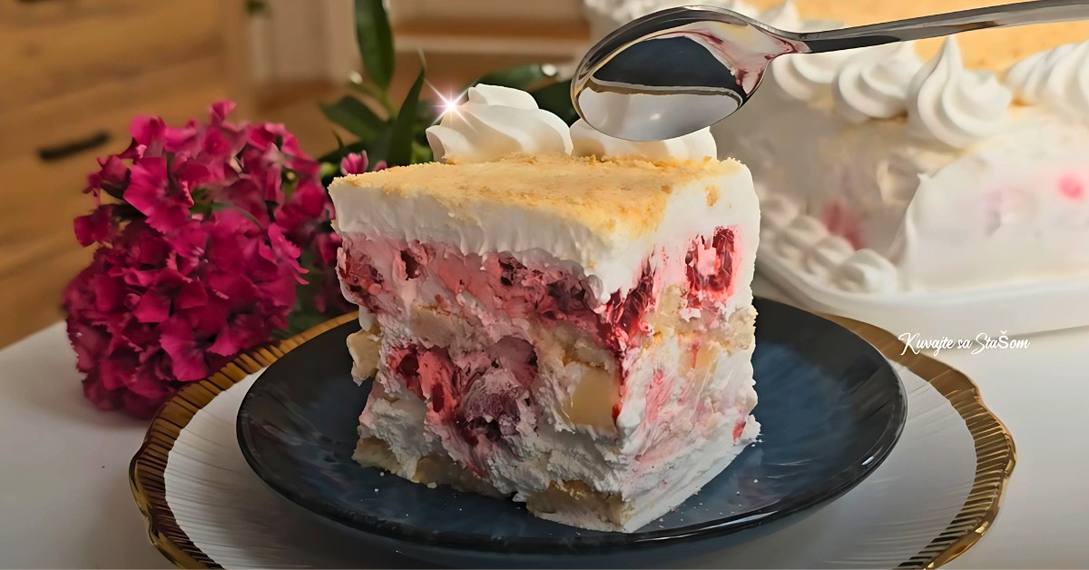 torta kolač sa malinama