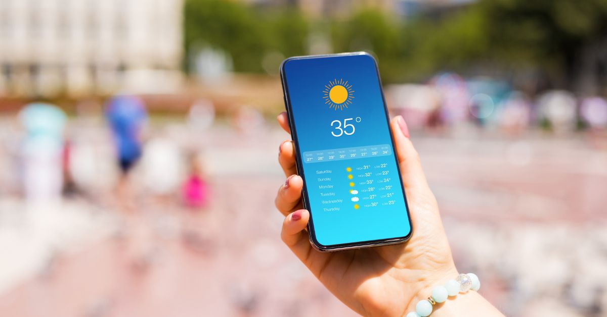 Prognoza vremena na mobilnom telefonu