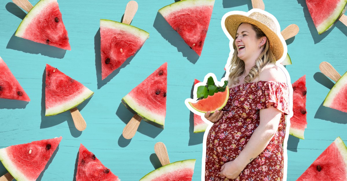 trudnica jede lubenicu