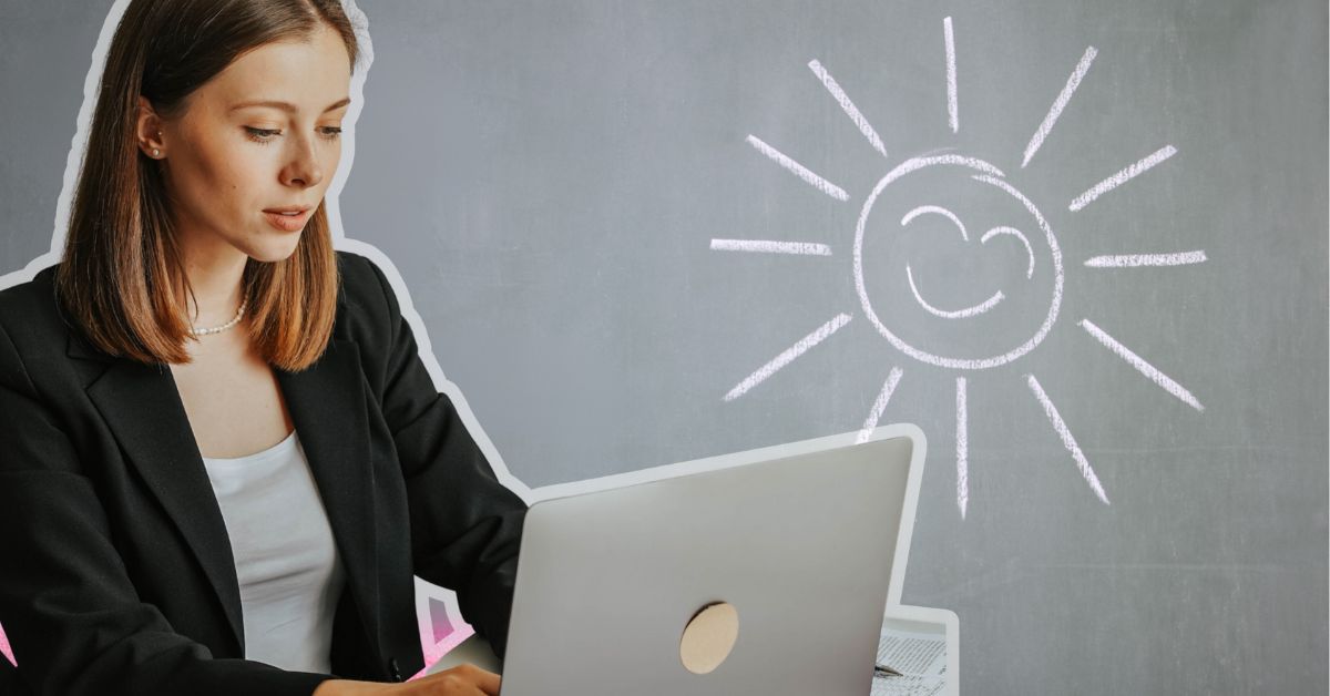 Sunce nacrtalno na tabli mama radi na računaru