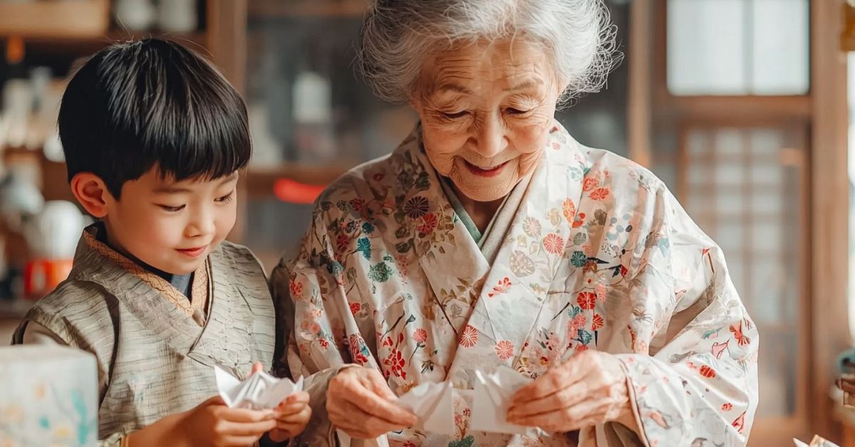 Japan baka i unuk prave brodiće