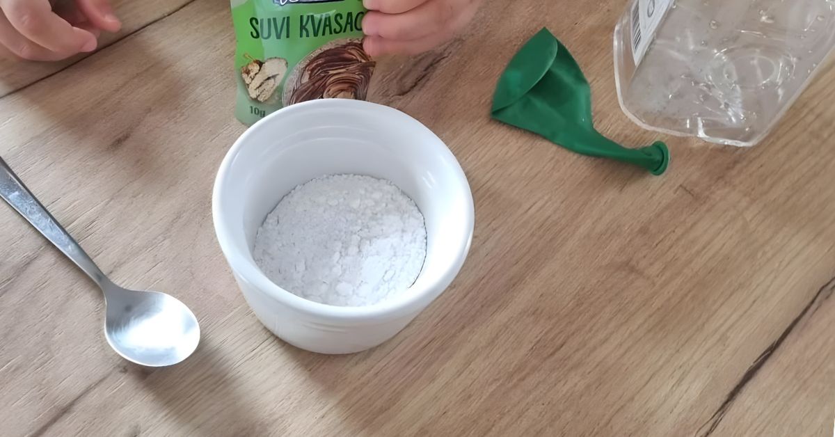 Sastojci eksperiment kvasac balon