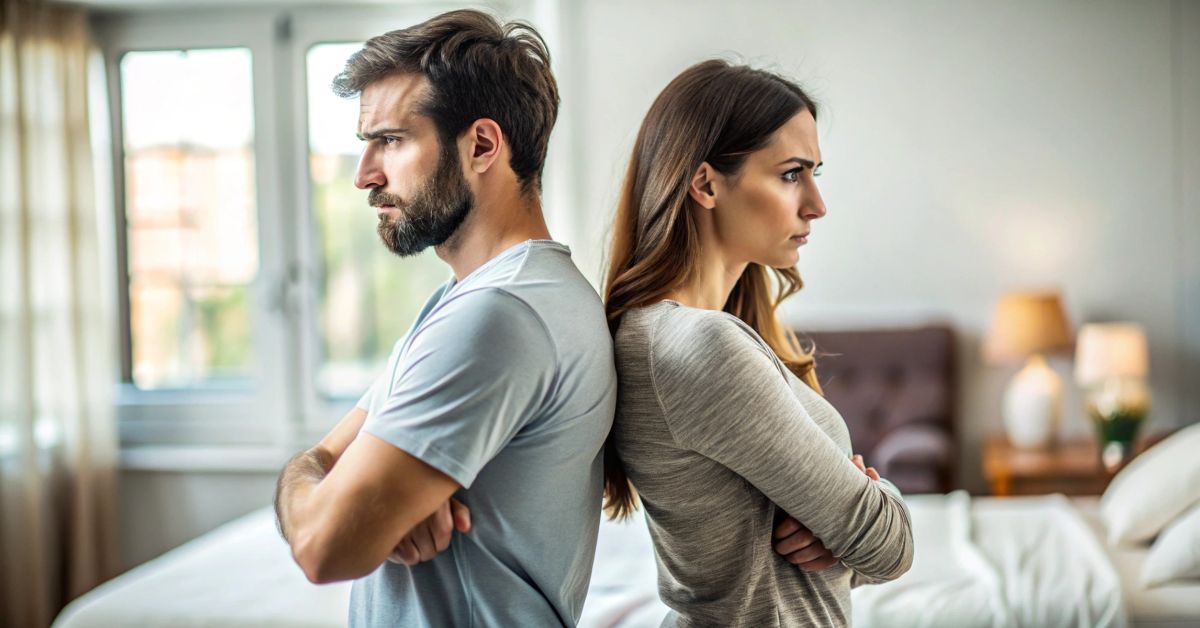 Muškarac žena leđima okrenuti