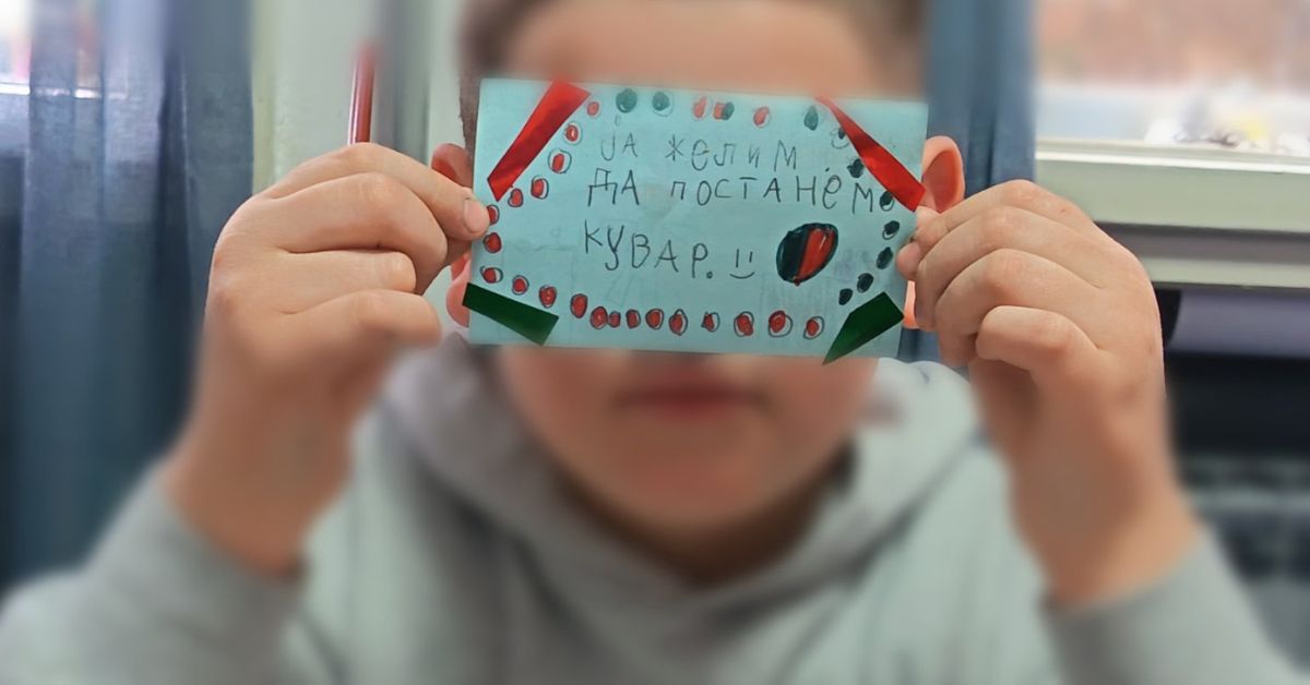 Dečak želja na papiru kuvar